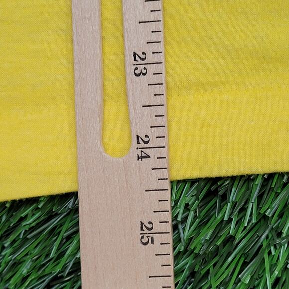 Vintage 1986 Screen-Stars Shirt Womens M/L 18x24 Yellow USA - Picture 8 of 13